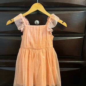 Cat & Jack Peach Sparkle Tulle Dress